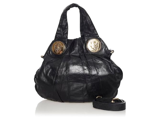 Gucci Hysteria Leather Shoulder Bag Black Pony-style calfskin  ref.621462