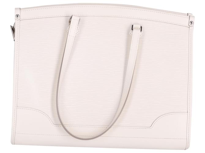 Louis Vuitton Madeline GM in White Epi Leather Cream  ref.621484