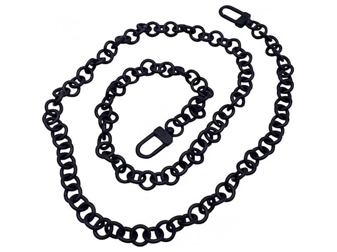 Louis Vuitton Black detachable chain shoulder strap Metal  ref.622231