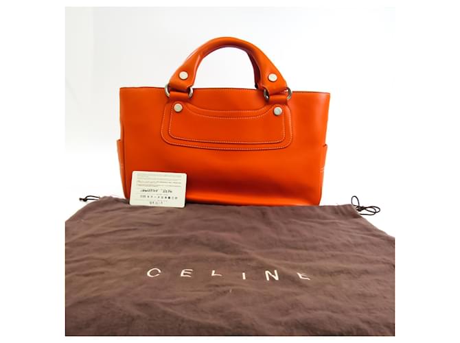 Céline Celine Boogie Orange Leather  ref.622338