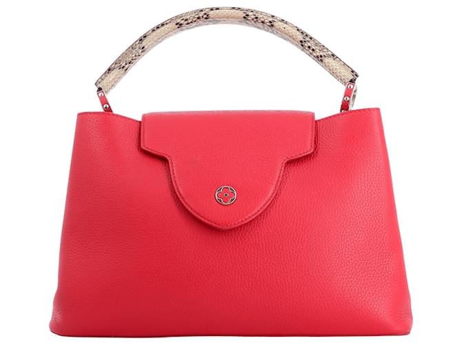 Louis Vuitton Capucines Red Leather  ref.622439