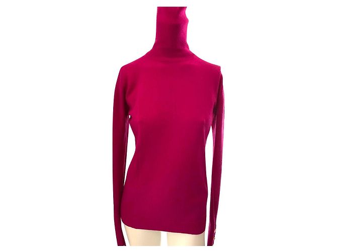 Chanel Kaschmir Strickware Fuchsia Fuschia 
