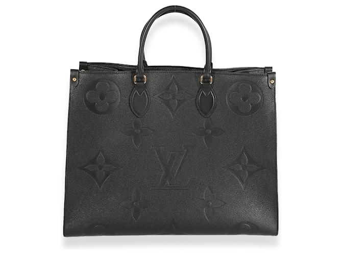 Louis Vuitton Black Monogram Empreinte Onthego Gm Preto  ref.622597