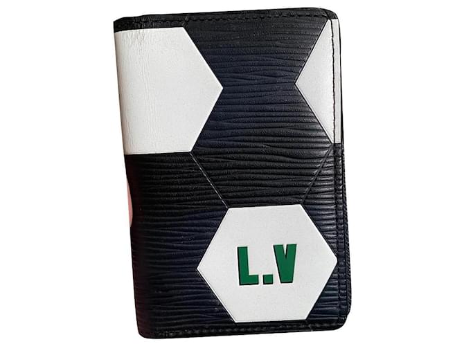 Louis Vuitton pocket organizer FiFA Black White Leather  ref.622713