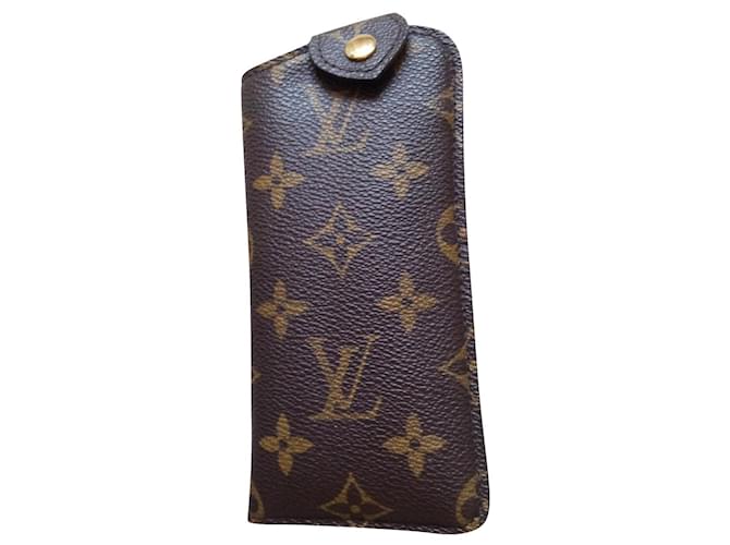 Louis Vuitton Glasses case Beige Dark brown  ref.622718