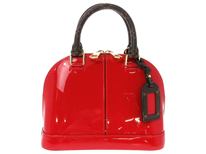 Louis Vuitton Red Vernis Miroir Alma BB Leather Patent leather ref.1019412  - Joli Closet