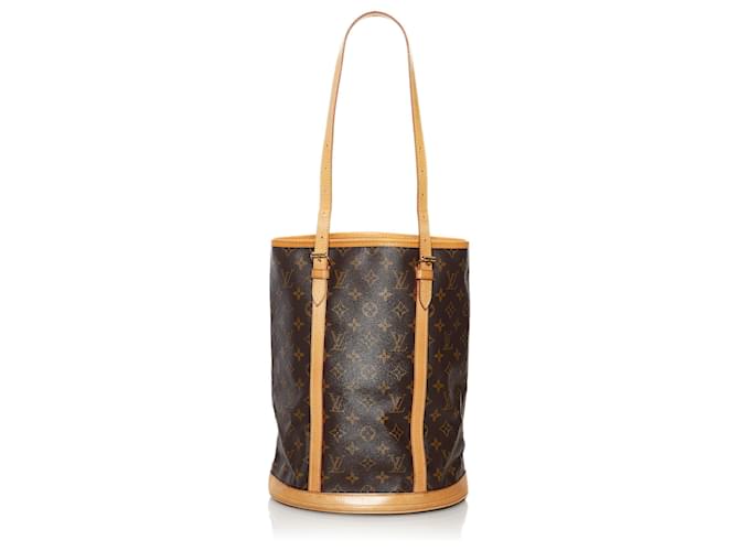 Louis Vuitton Brown Monogram Bucket GM Leather Cloth  ref.622776