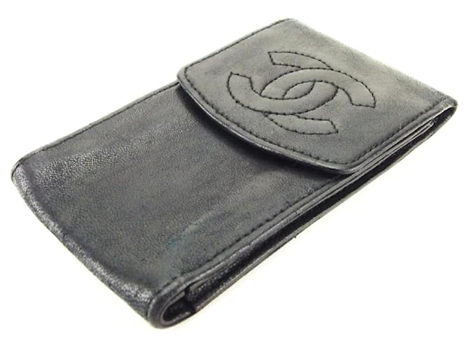 Chanel Purses, wallets, cases Black Leather  ref.622801