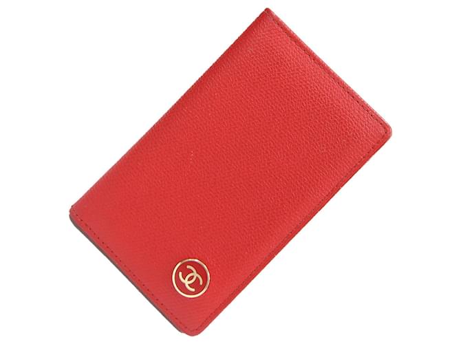 Chanel Bolsas, carteiras, casos Vermelho Couro  ref.622805