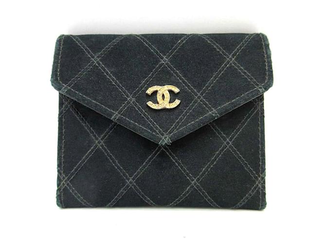 Chanel Purses, wallets, cases Black Satin  ref.622808