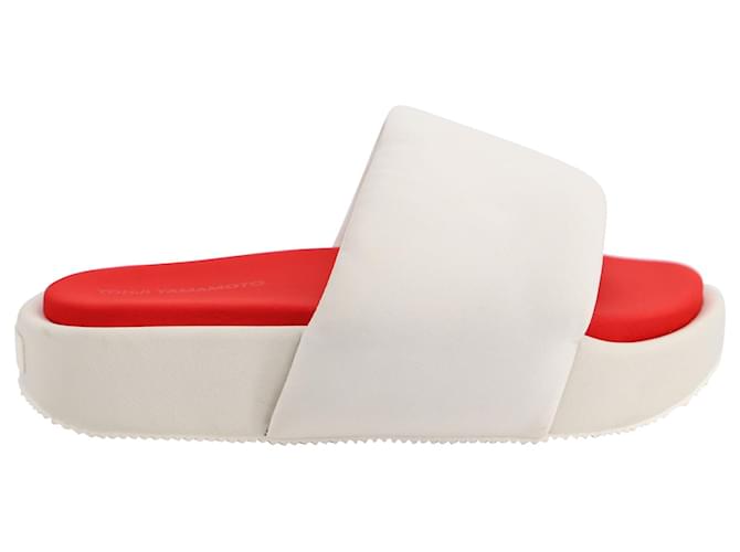 Autre Marque Y-3 by Yohji Yamamoto Slide Platform Sandals in Beige Neoprene Synthetic  ref.622837