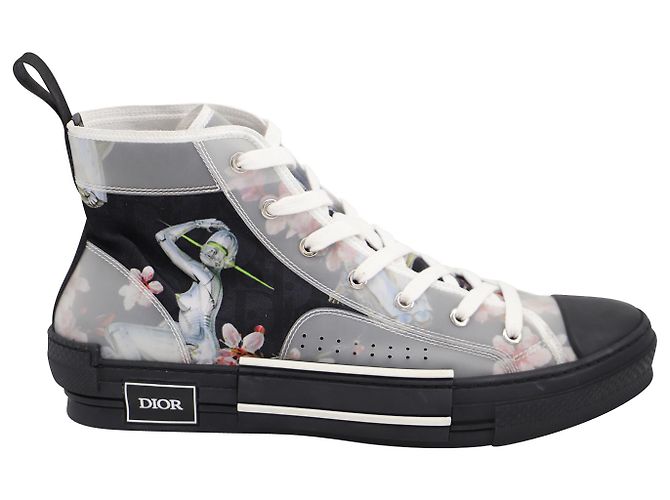 Dior x Sorayama - Imprimé Robot B23 Baskets Monogram en Toile Noire