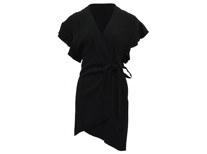 Iro Wrap Dress in Black Acrylic    ref.622881