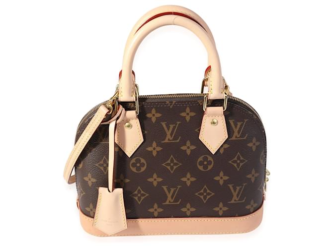 Toile Monogram Louis Vuitton Alma BB Cuir Marron  ref.623025