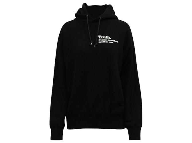 Sacai x The New York Times Truth Hoodie in Black Cotton  ref.623028