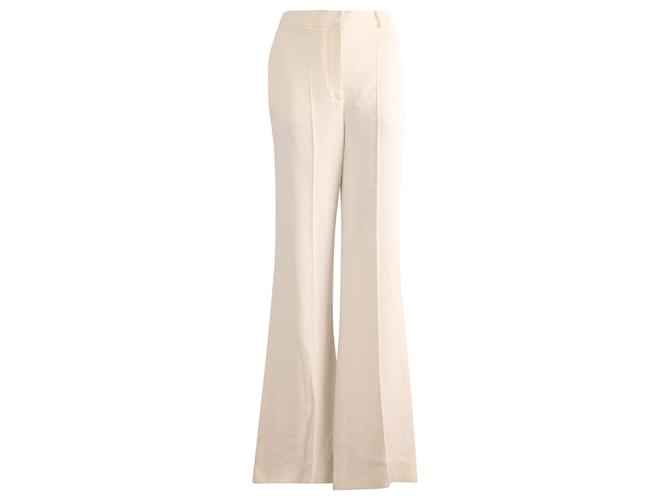Joseph High-Rise Wide Trousers in White Viscose  Cellulose fibre  ref.623070