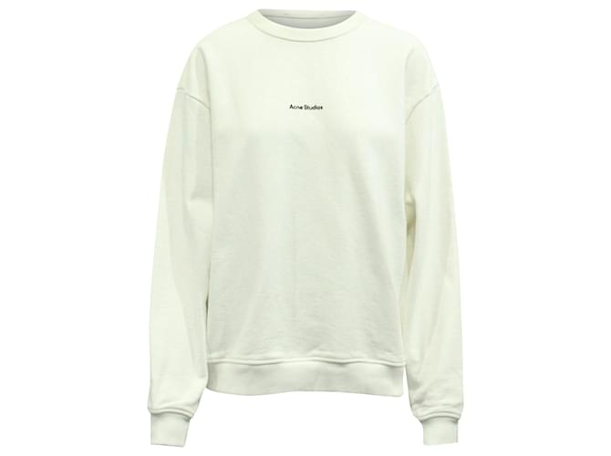 Acne Studios Logo-Sweatshirt aus weißer Baumwolle  ref.623093