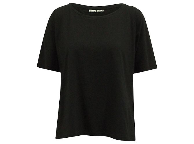 Acne Studios Nairobi C Base Tee en algodón negro