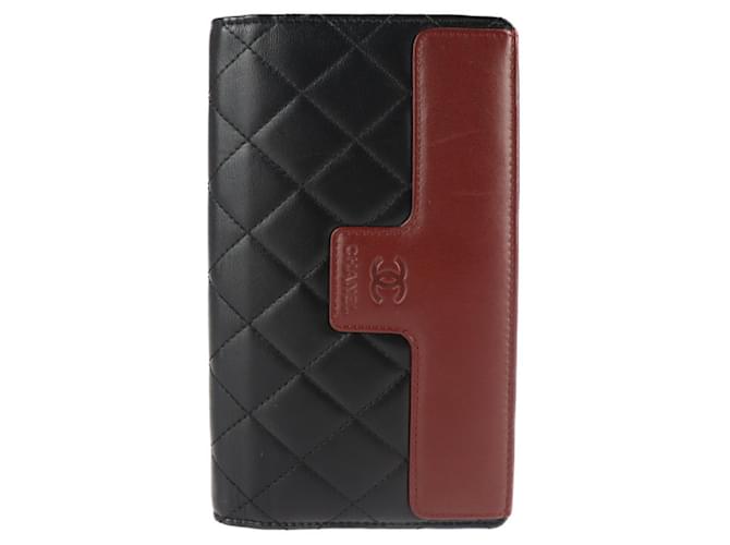 Chanel Wallets Black Lambskin  ref.623158