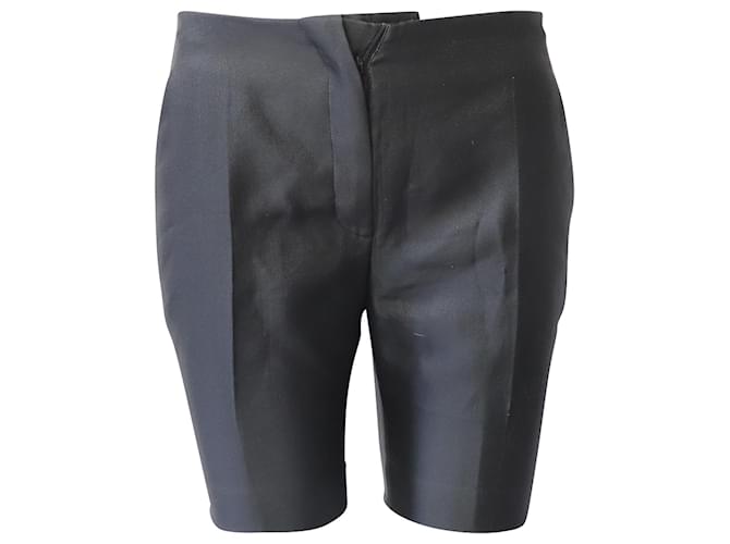 Pantalones cortos Prada Tapered en poliéster negro  ref.623162