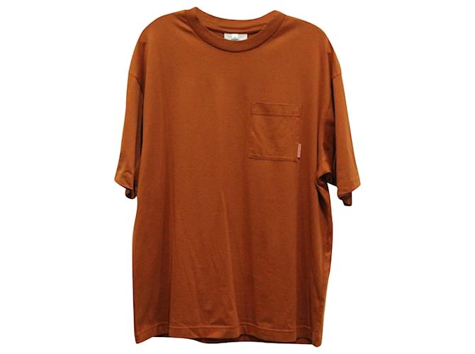 Acne Studios Crewneck Pocket Tee in Brown Cotton  ref.623194