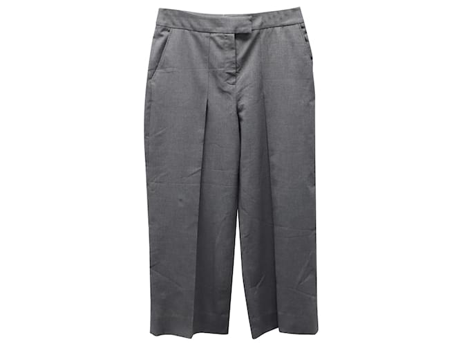 Zac Posen Kurz geschnittene Anzughose aus grauem Polyester  ref.623270