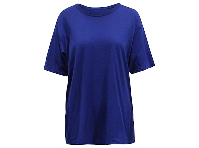 Acne Studios Niagara T-Shirt mit Rundhalsausschnitt aus blauer Baumwolle  ref.623312