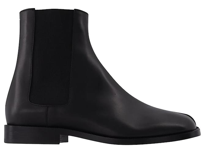 Maison Martin Margiela Tabi Advocate Ankle Boots in Black Leather  ref.623315