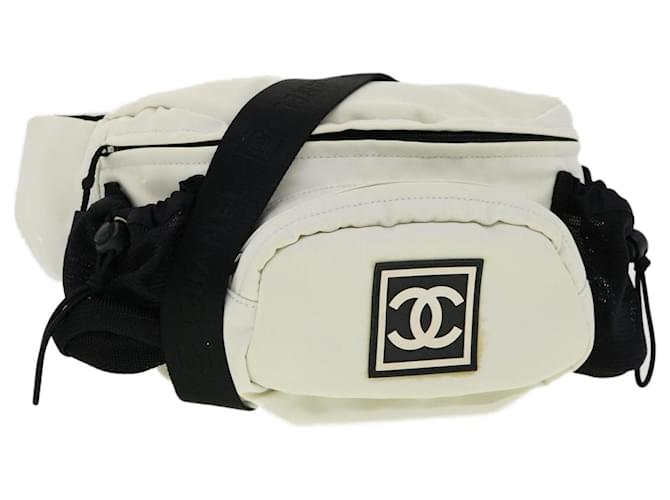 CHANEL Chanel sports Waist Bag Nylon White CC Auth gt2707 ref.623431 - Joli  Closet
