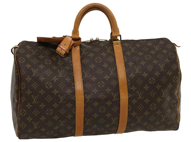 Louis Vuitton Monogram Keepall 50 Boston Bag M41426 LV Auth 30819 Cloth  ref.623438