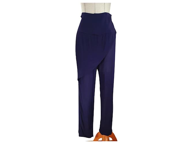 Ann Demeulemeester Pants, leggings Purple Viscose  ref.623465