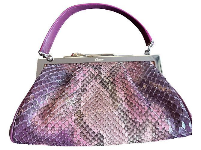 Cartier Panther Abendtasche Pink Dunkelviolett