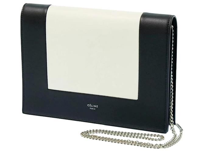 Céline Celine Black Frame Leather Wallet on Chain Pony-style calfskin  ref.623542