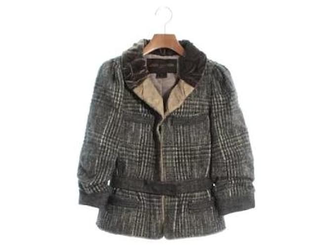 LOUIS VUITTON Louis Vuitton jaqueta casual feminina Bege Cinza Seda  ref.623594