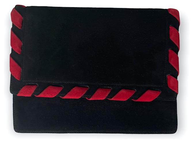 Valentino Clutch bags Red Suede  ref.623629