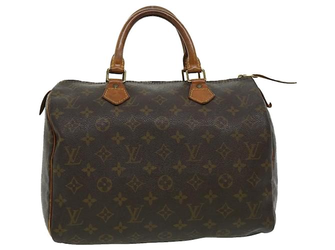 Louis Vuitton Monogram Speedy 30 Bolsa de mão M41526 LV Auth pt3905 Lona  ref.623712