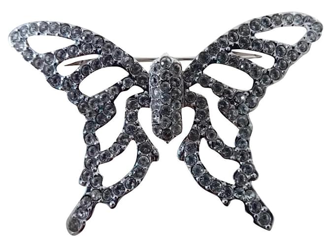 Swarovski Schmetterlingsbrosche Silber  ref.623713
