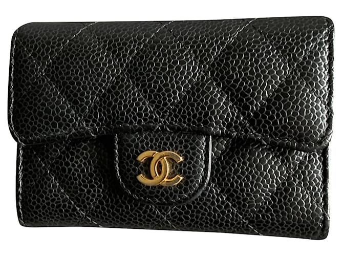 Chanel Timeless Classique card wallet Black Leather  ref.623761