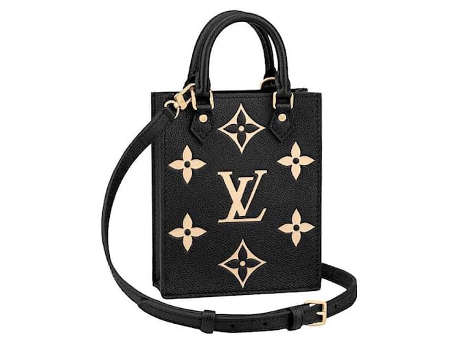 Louis Vuitton LV Sac Plat Petit negro Cuero  ref.623768