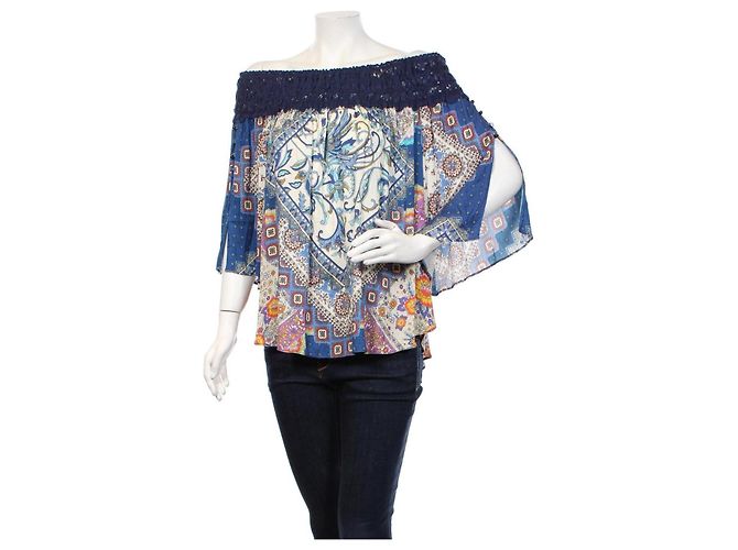 Hale Bob Viscose Top Multi Color Size L Multiple colors