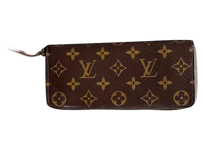 Louis Vuitton Clemence wallet Dark brown Cloth  ref.623833