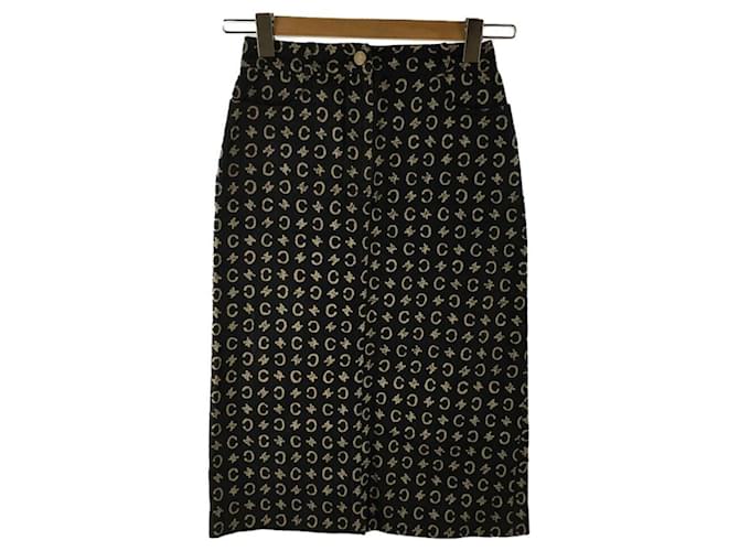 Céline CELINE Skirt/Middle length/Silk blend/2014/36/Cotton/IDG/Monogram  ref.624196