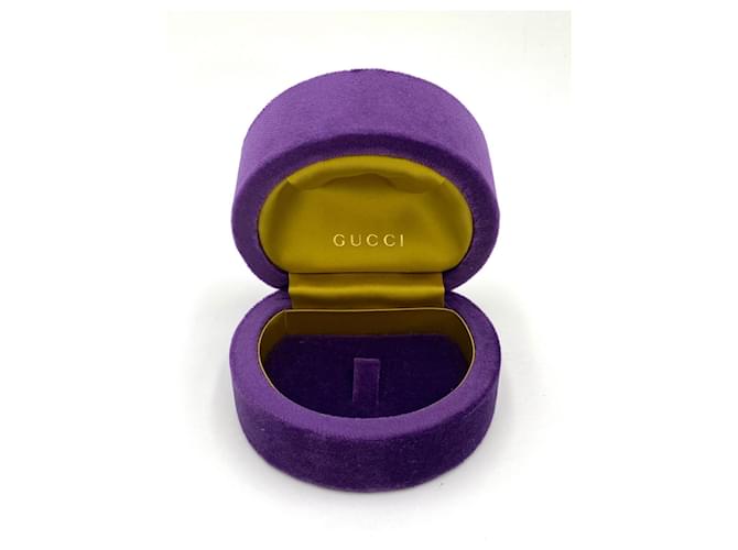 caixa Gucci para anel Roxo escuro Veludo Cetim  ref.624219