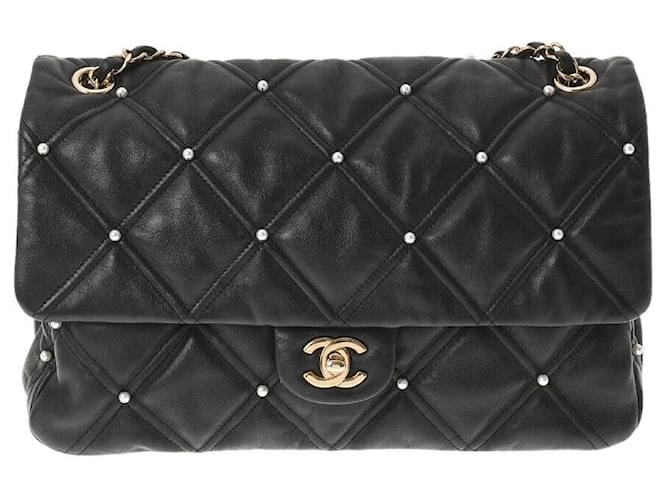 Chanel Timeless Black Pony-style calfskin  ref.624296