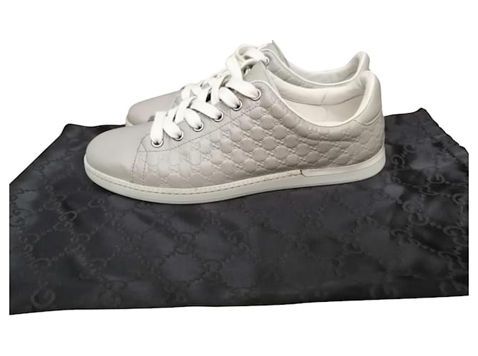 Gucci Sneakers Beige Leather  ref.624389