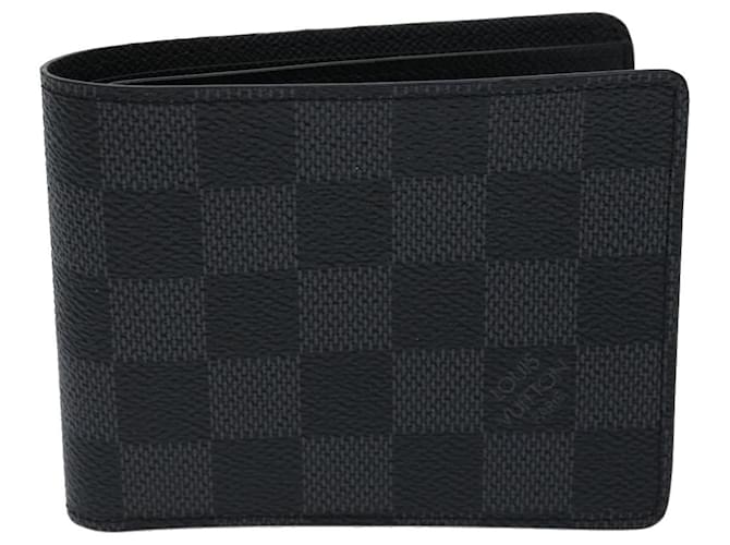 LOUIS VUITTON Damier Graphite Portefeuille Slender Wallet N63261 Auth LV 31031A Damier ebène  ref.624434