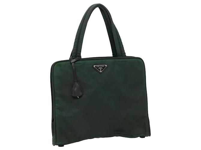 PRADA Hand Bag Nylon Green Auth cl111  ref.624449