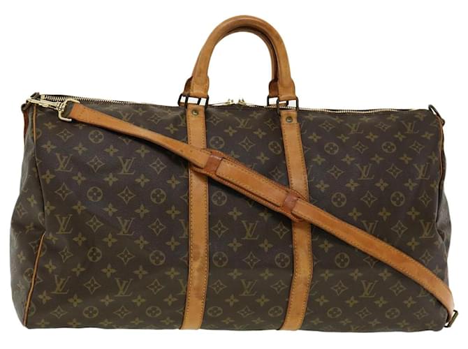 Louis Vuitton Monograma Keepall Bandouliere55 Boston Bag M41414 LV Auth pt4186 Lona  ref.624488