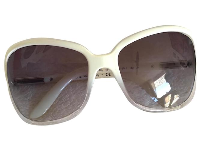 Prada occhiali da sole Crema Acetato  ref.624517