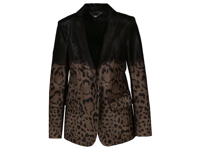 Blazer léopard à simple boutonnage Salvatore Ferragamo Multicolore  ref.624772
